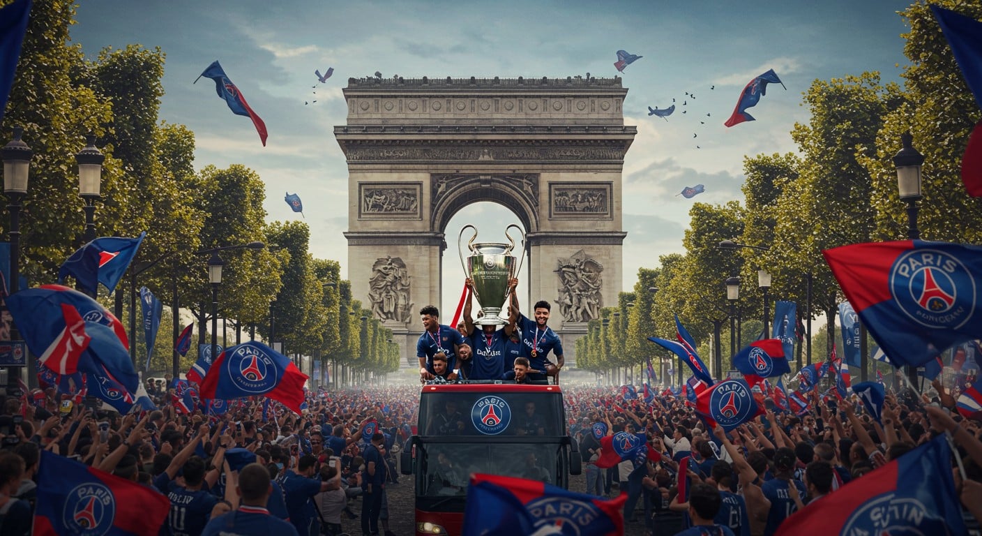PSG Triomphe : La Fête Épique Sur Les Champs-Élysées