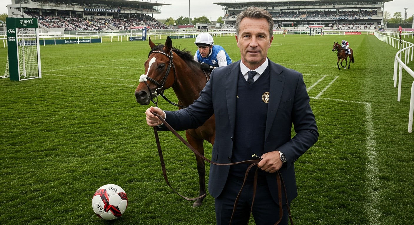 Entre football et courses hippiques, un entraîneur de Ligue 2 vit sa passion pour les chevaux. Découvrez son histoire et ses espoirs pour le Quinté du 8 juin !