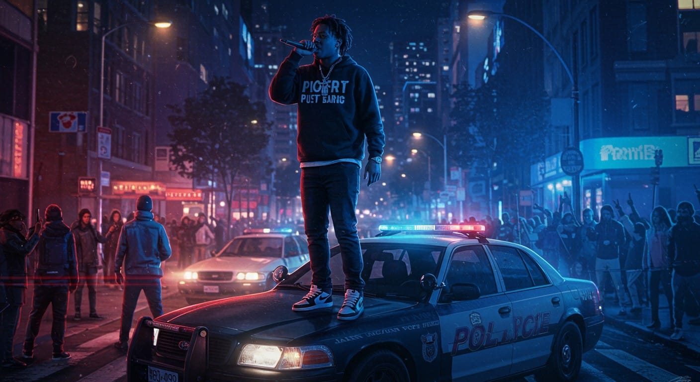 Un rappeur de 23 ans en garde à vue pour outrage sur un véhicule de police. Provocation ou expression artistique ? Découvrez l’affaire qui secoue les réseaux sociaux.