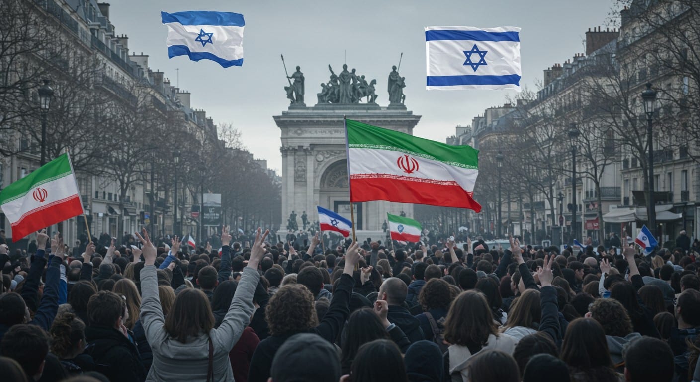 Paris : un rassemblement dénonce l’escalade militaire Israël-Iran, réclamant paix et démocratie. Découvrez les voix des civils !