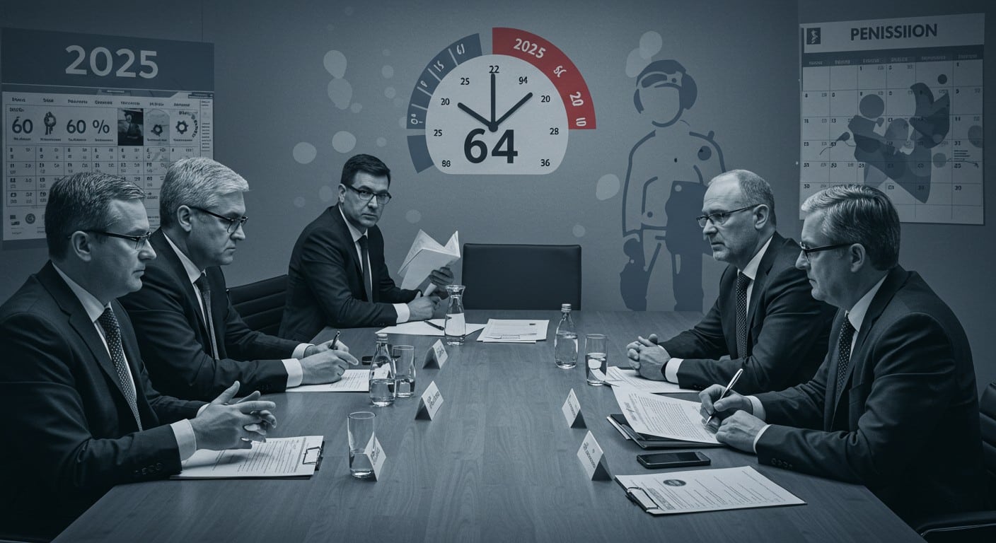 Le conclave sur les retraites 2025 s’enlise : le patronat refuse de toucher à l’âge de 64 ans. Quels enjeux pour l’avenir ? Découvrez les détails.