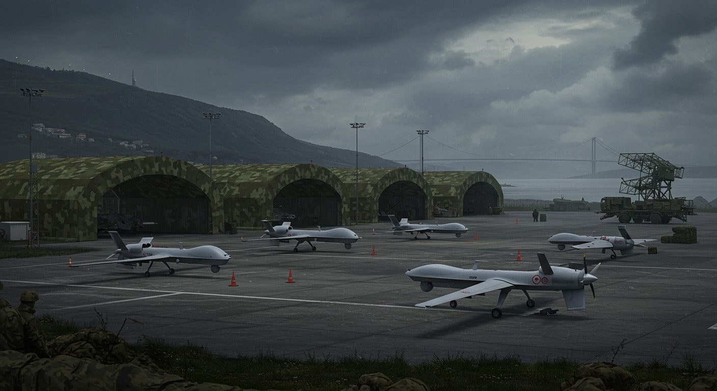 Russie transforme l’aéroport de Kertch en base militaire pour drones Shahed et systèmes Pantsir-S1. Découvrez les enjeux stratégiques de ce site clé en Crimée.