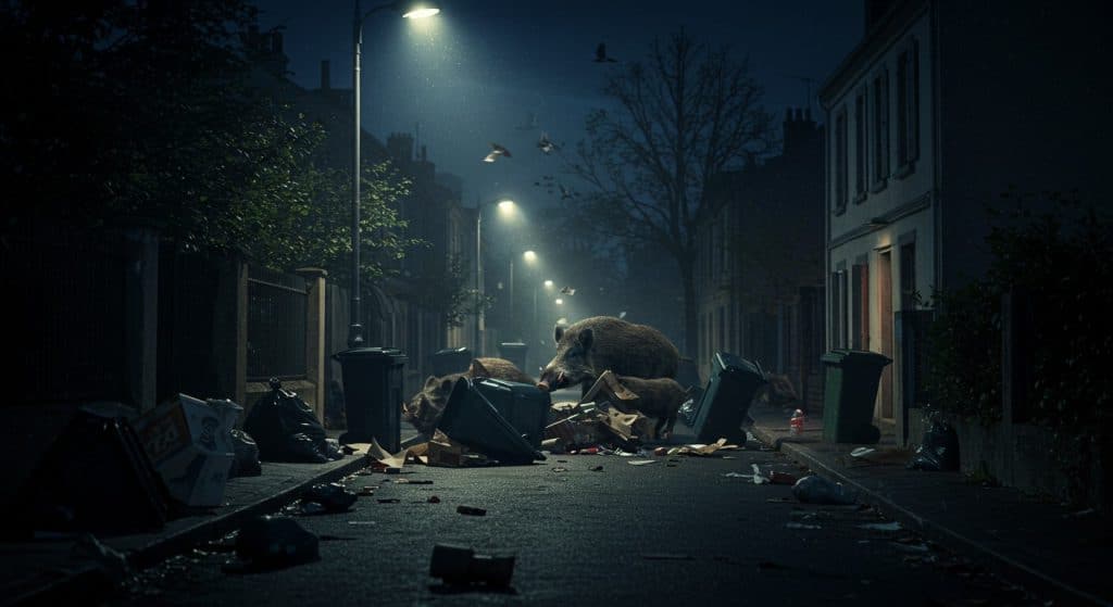 Sangliers en Ville : Montmorency Face au Chaos des Poubelles
