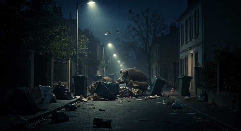 Sangliers en Ville : Montmorency Face au Chaos des Poubelles