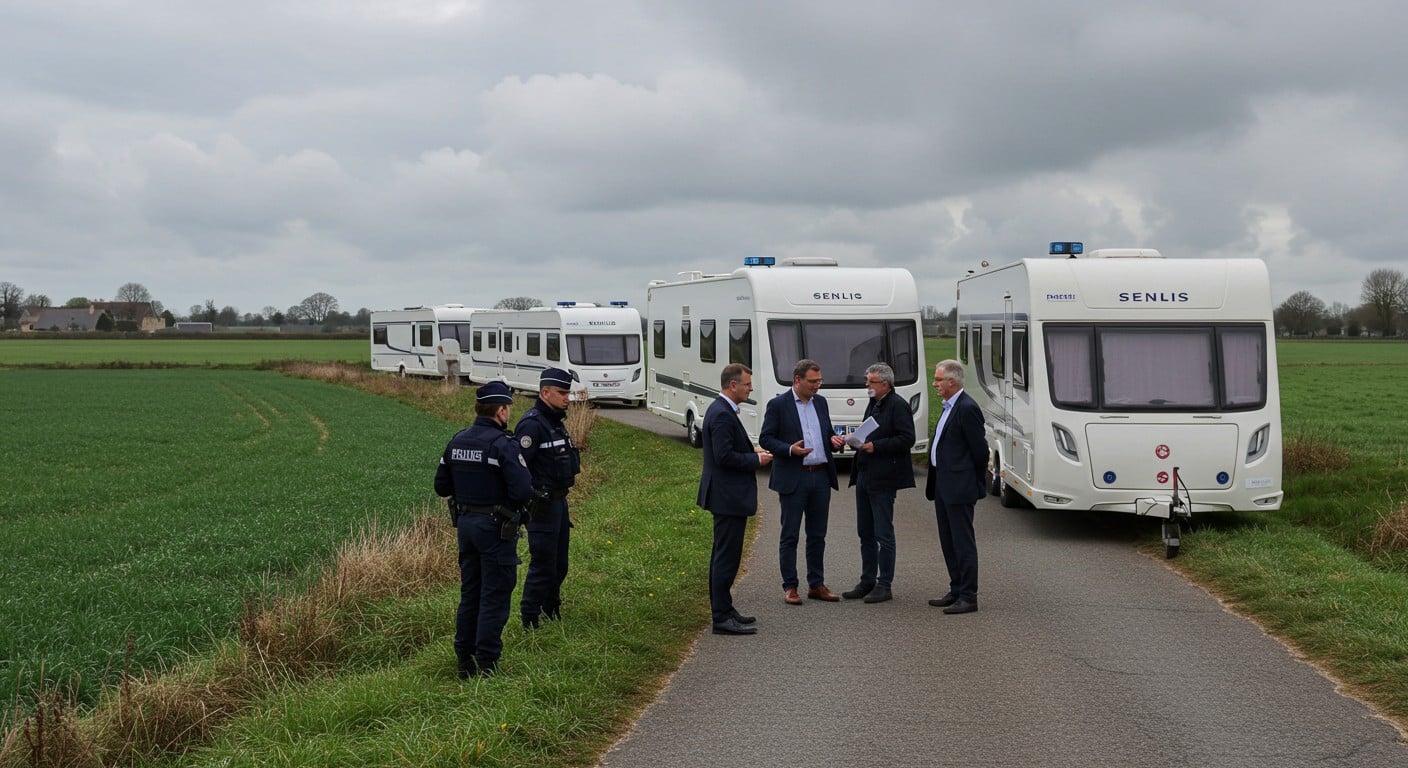 Senlis bloquée par des caravanes : sans aire de grand passage, les élus négocient. Découvrez les enjeux et solutions de cette crise locale.