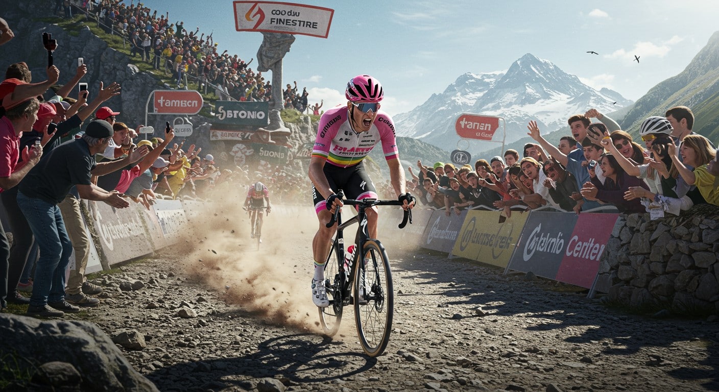 Simon Yates renverse le Giro 2025 sur le col du Finestre, effaçant l’échec de 2018. Découvrez son exploit et la stratégie gagnante de Visma !