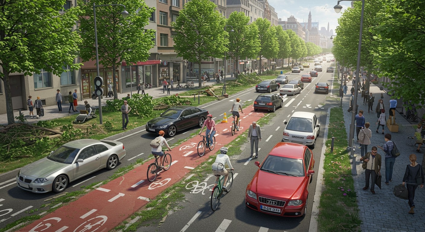 À Strasbourg, la rue Mélanie sème la pagaille entre automobilistes, cyclistes et piétons. Découvrez pourquoi ce réaménagement urbain tourne au fiasco.