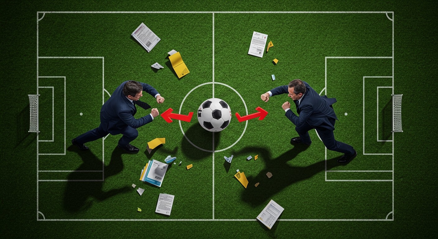 Crise au football français : tensions entre dirigeants et réforme controversée. Découvrez les enjeux et les absents de l’AG de la fédération.