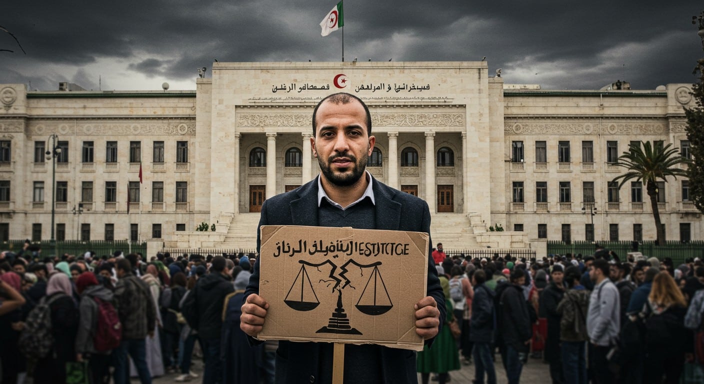 Un jeune Algérien tente de s'immoler devant le ministère de la Justice à Alger pour dénoncer une injustice. Découvrez son histoire et le contexte social. Lisez la suite !