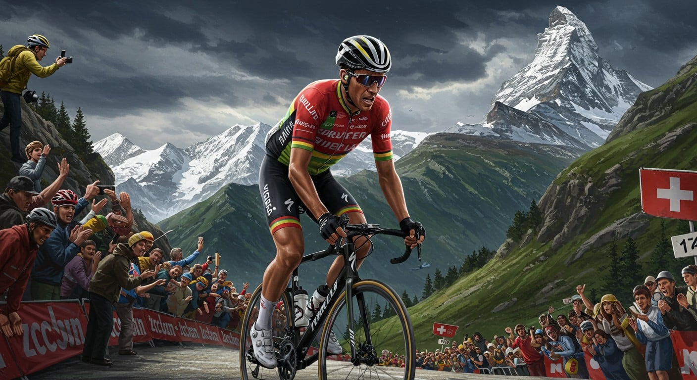 Kévin Vauquelin et João Almeida s'affrontent pour le Tour de Suisse 2025. Découvrez le résumé de la 7e étape et les enjeux du chrono final !