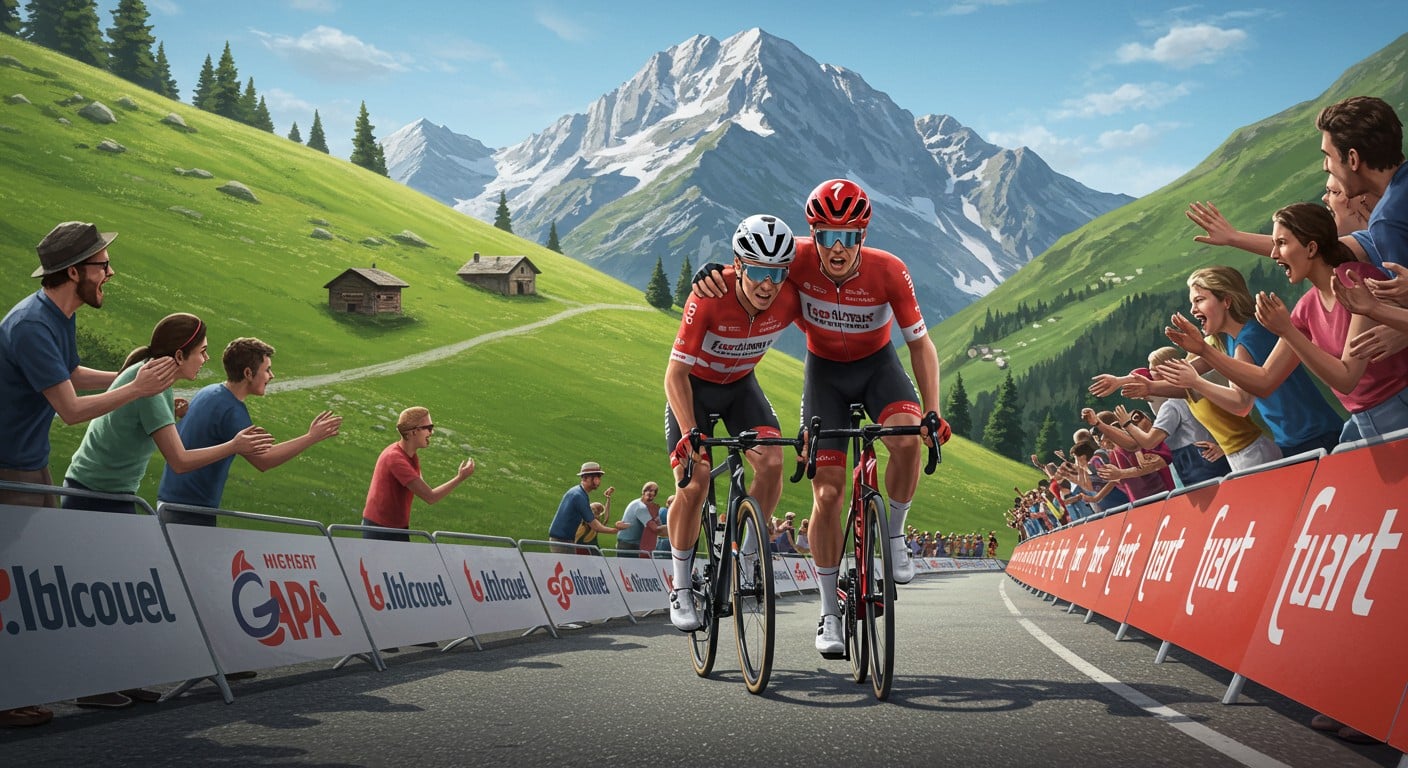 Kévin Vauquelin frôle la victoire au Tour de Suisse 2025, battu par João Almeida. Découvrez ce duel intense et l’émotion d’un cyclisme français en plein essor.