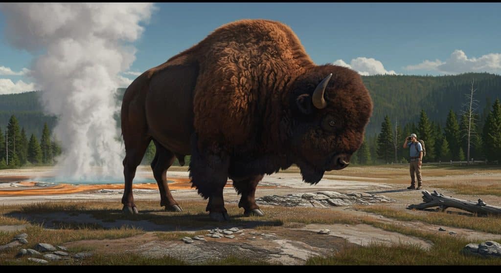 Un Américain Survécu à une Attaque de Bison à Yellowstone