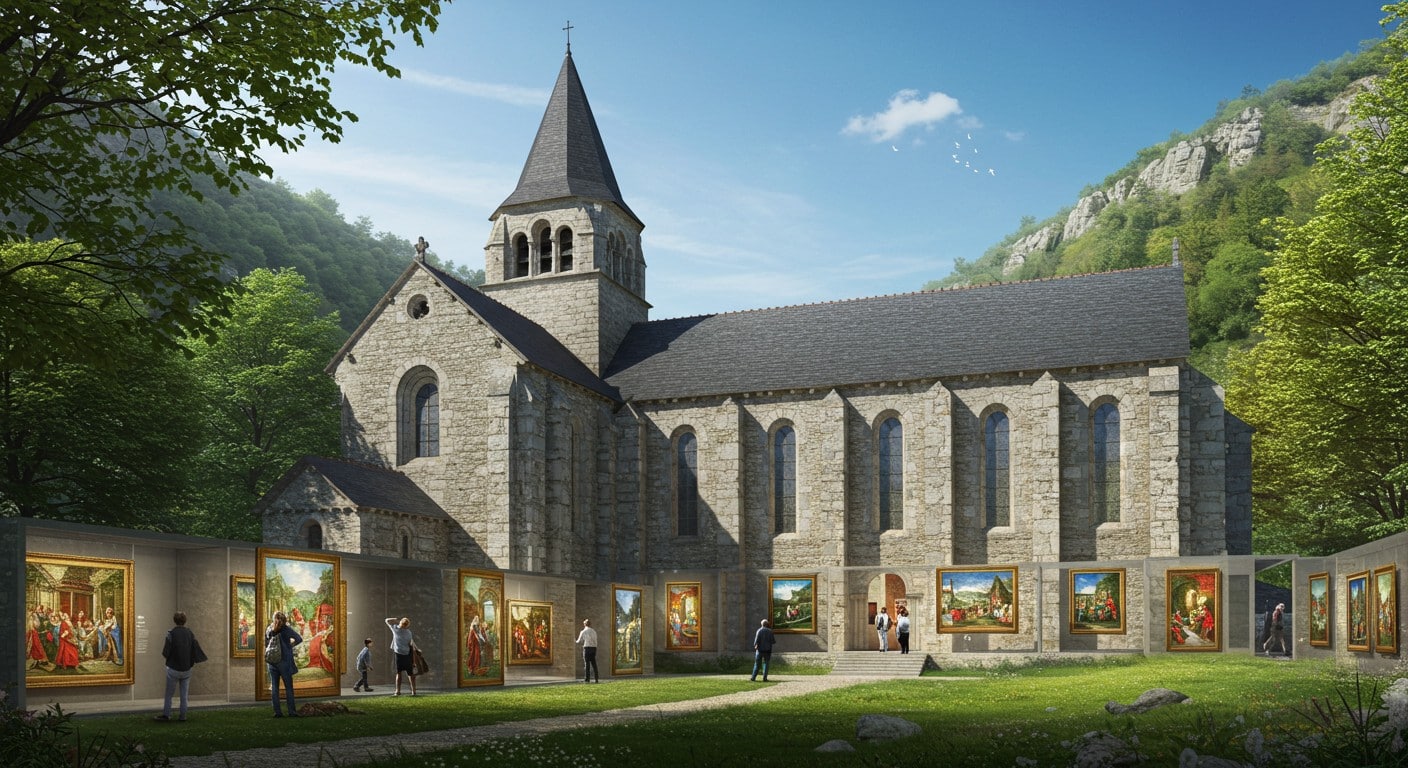 Un industriel transforme un prieuré du IXe siècle en musée d’art franc-comtois. Découvrez cette initiative culturelle unique dans le Doubs !