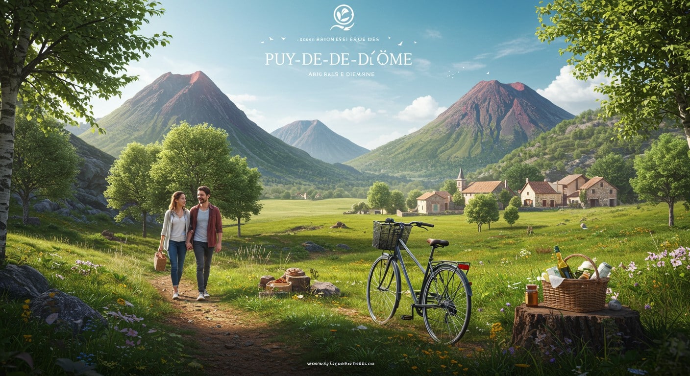 Explorez le Puy-de-Dôme sans voiture ! Séjours bas-carbone, randonnées, artisans locaux : des vacances vertes et authentiques vous attendent.