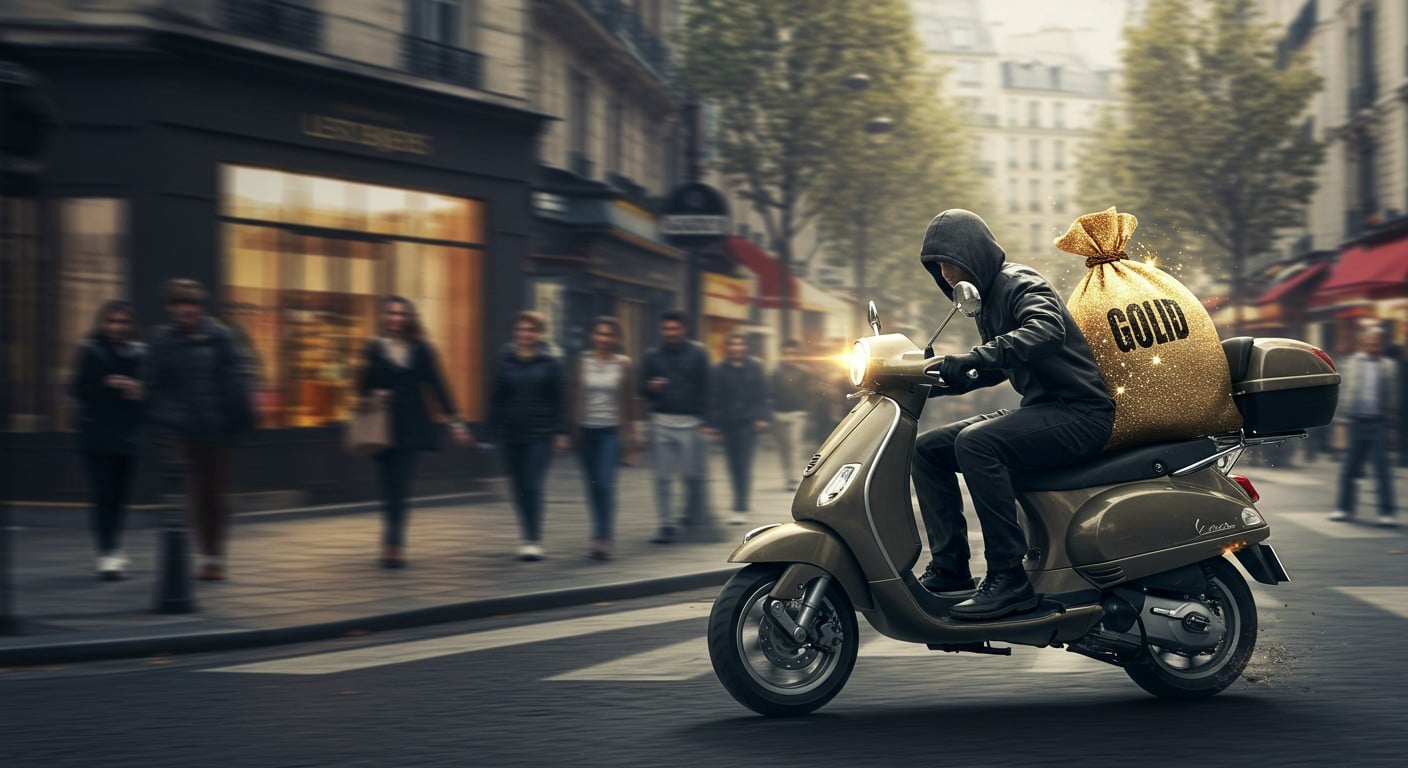 Vol spectaculaire de 160 000 € d’or à Paris : deux hommes arrêtés après un braquage en vélo. Découvrez les détails de ce casse audacieux !