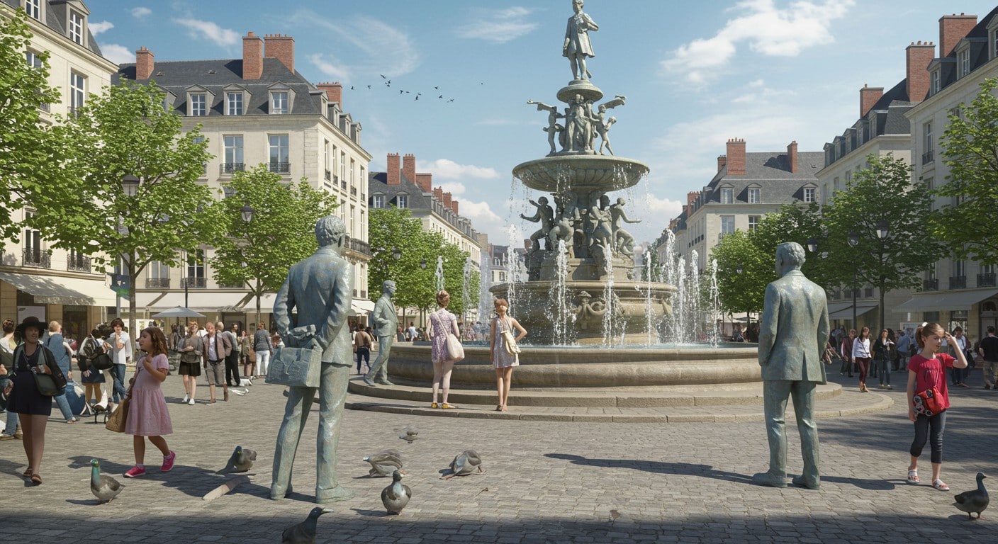 Découvrez comment des statues hyperréalistes d’habitants remplacent celles de la place Royale à Nantes, dans une œuvre d’art contemporaine saisissante.