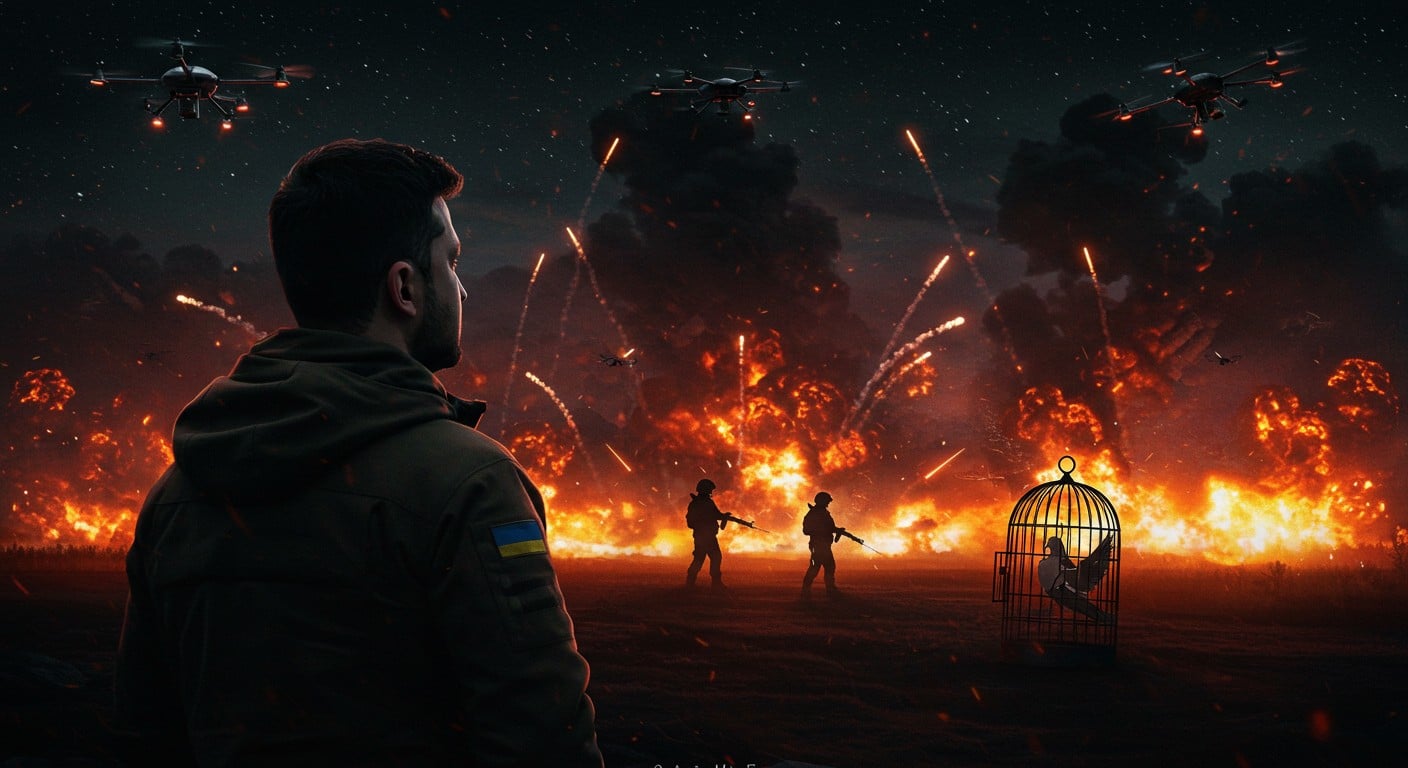 Zelensky appelle USA et Europe à agir contre les attaques russes. Drones et missiles frappent l’Ukraine, les négociations de paix s’enlisent. Découvrez l’urgence.