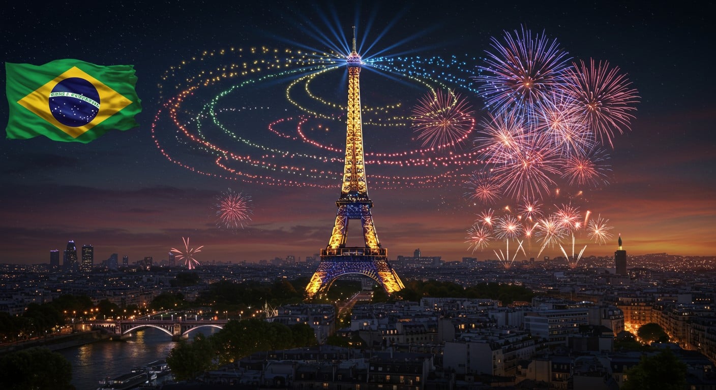 Le 14 Juillet 2025, Paris s’illumine avec 1 000 drones et un feu d’artifice grandiose. Découvrez le programme, les restrictions et les meilleurs spots !