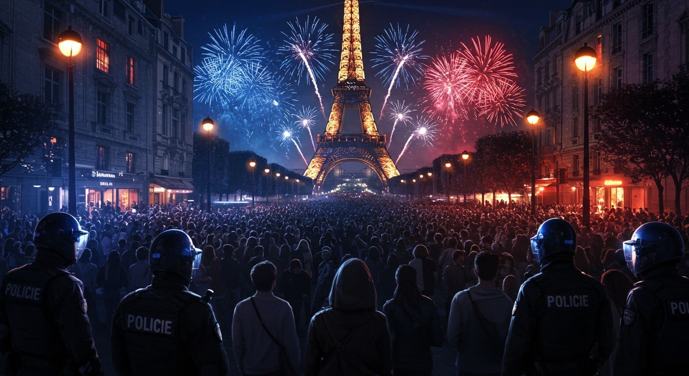 175 interpellations lors du 14 Juillet à Paris, mais aucun incident majeur. Découvrez le bilan de la soirée, le dispositif policier et les coulisses des festivités.