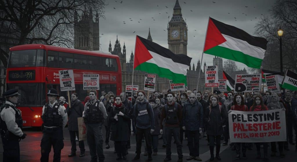 55 Arrestations Lors d’une Manifestation Pro-Palestine à Londres