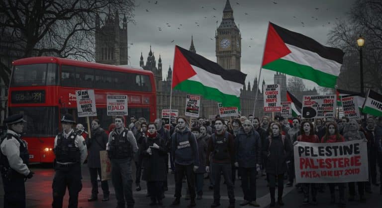 55 Arrestations Lors d’une Manifestation Pro-Palestine à Londres