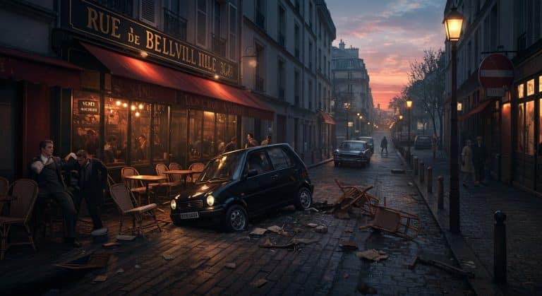 Accident à Belleville : Une Voiture Percute une Terrasse