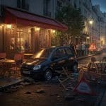 Accident à Paris : Voiture Percute Terrasse à Belleville