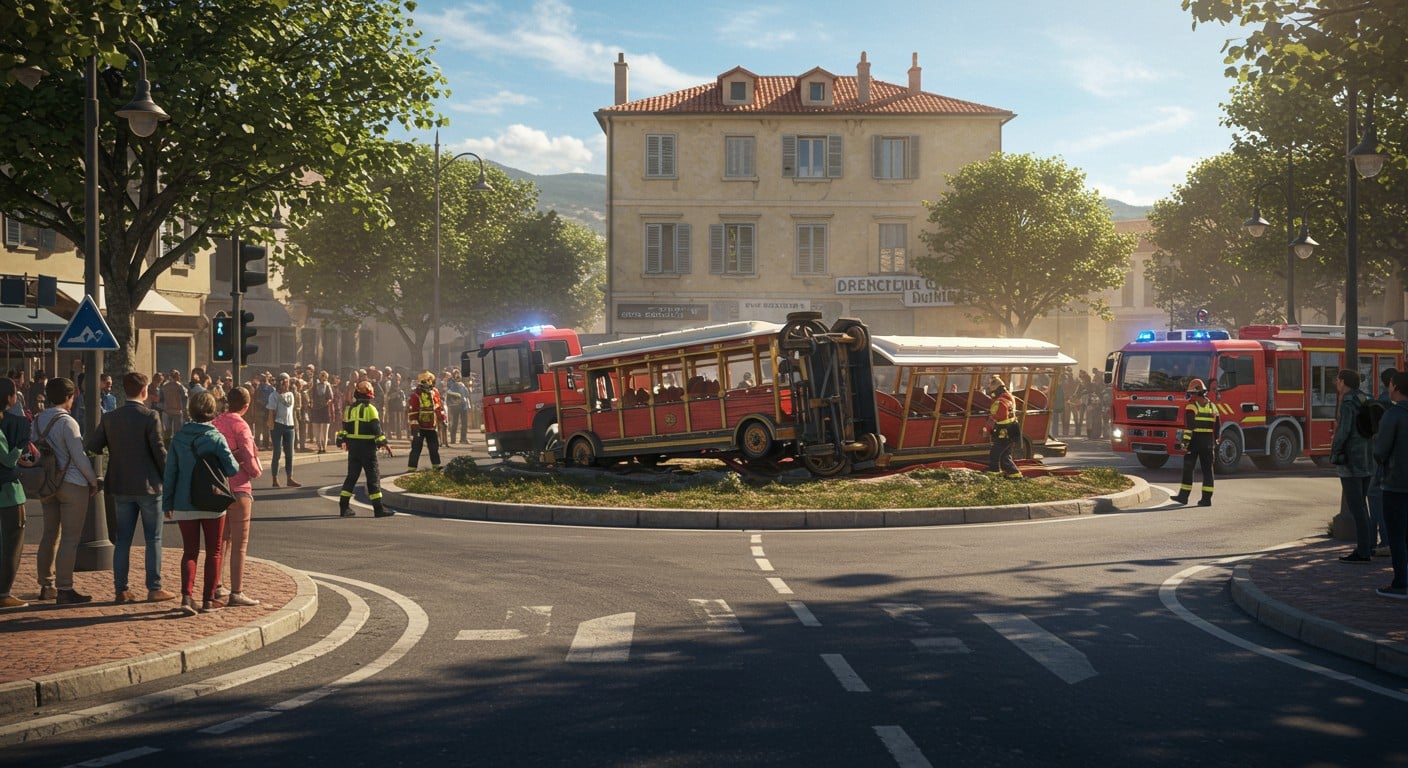 Accident tragique à Ajaccio : un train touristique se renverse, faisant 4 blessés graves, dont un enfant. Découvrez les détails et témoignages. Lisez la suite !
