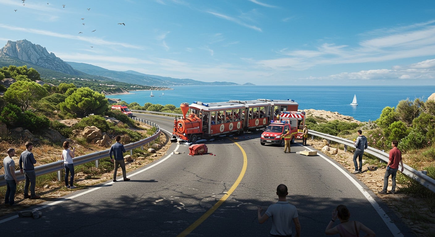 Accident tragique à Ajaccio : un train touristique se renverse, 18 blessés. Que s'est-il passé ? Découvrez les faits, les causes et les suites de ce drame.
