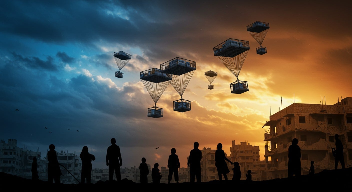 Israël parachète de l’aide à Gaza et annonce une pause humanitaire. Découvrez les détails de cette opération et ses enjeux pour la population. Cliquez pour lire !