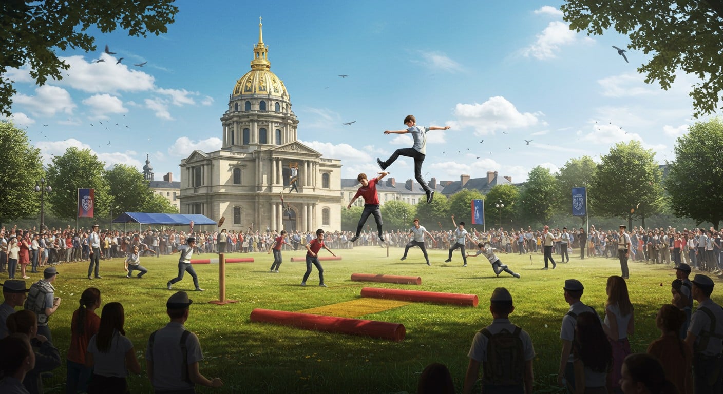 L’armée de terre séduit avec des jeux et défis sportifs le 14 juillet à Paris. Découvrez comment elle attire les jeunes recrues !