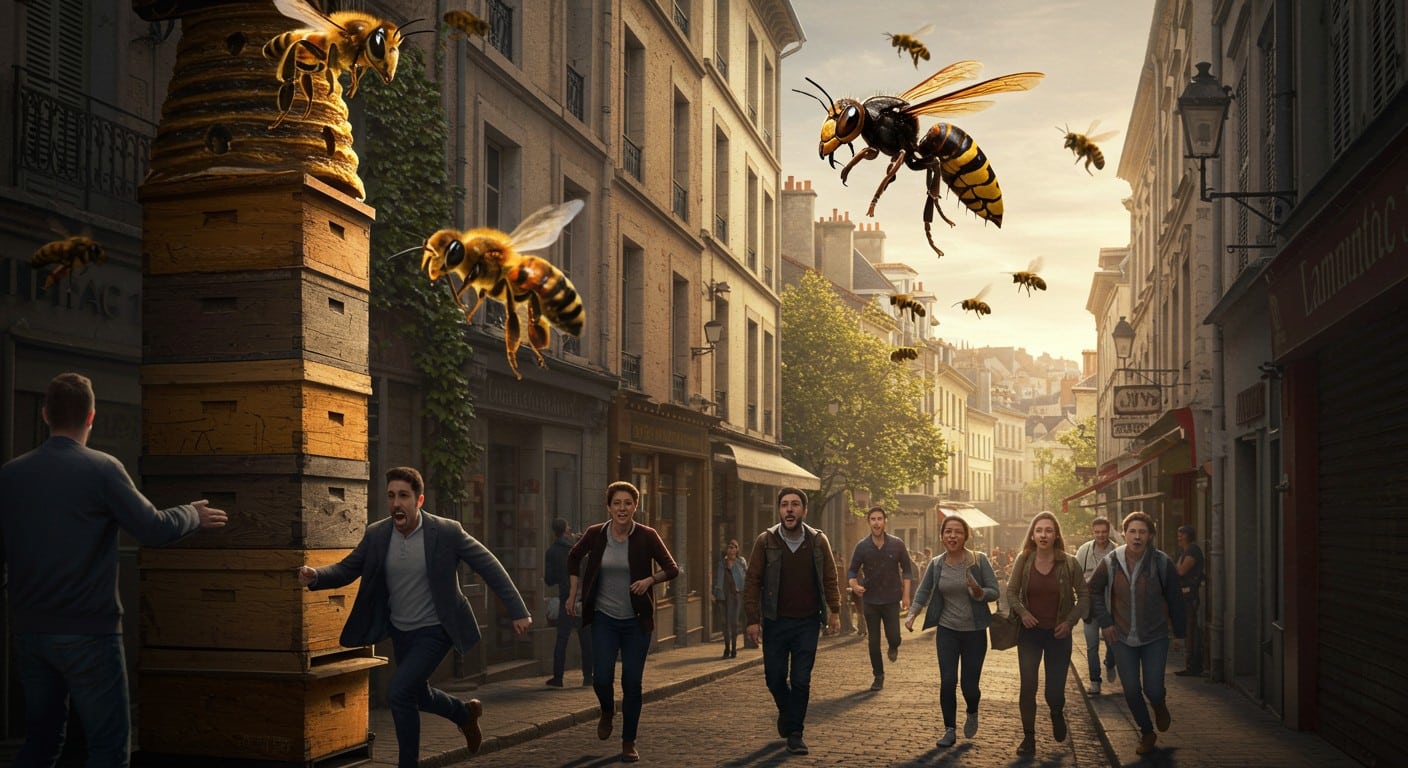 Panic à Aurillac : une attaque d’abeilles blesse 24 personnes. Les frelons asiatiques en cause ? Découvrez les détails et les enjeux de cet incident rare.