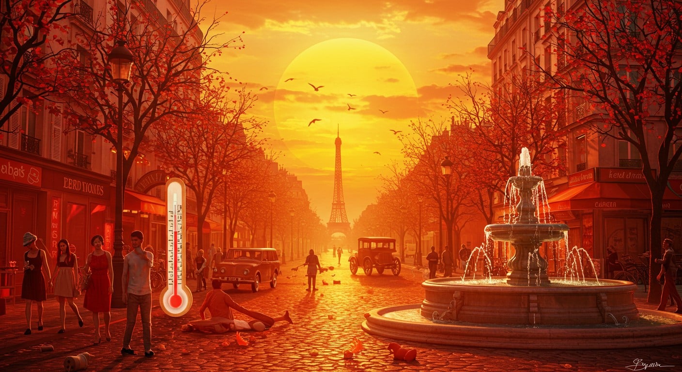 Canicule extrême à Paris : 39 °C, écoles fermées, vigilance rouge. Découvrez les précautions et impacts de cette vague de chaleur en France.