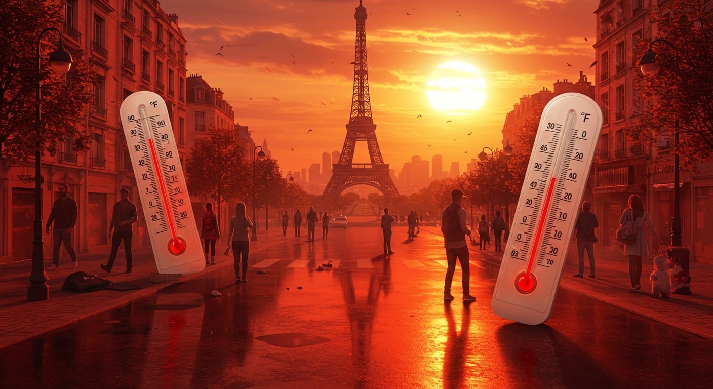 Canicule intense en France : 16 départements en vigilance rouge, dont l’Île-de-France. Découvrez les impacts et conseils pour 2025.