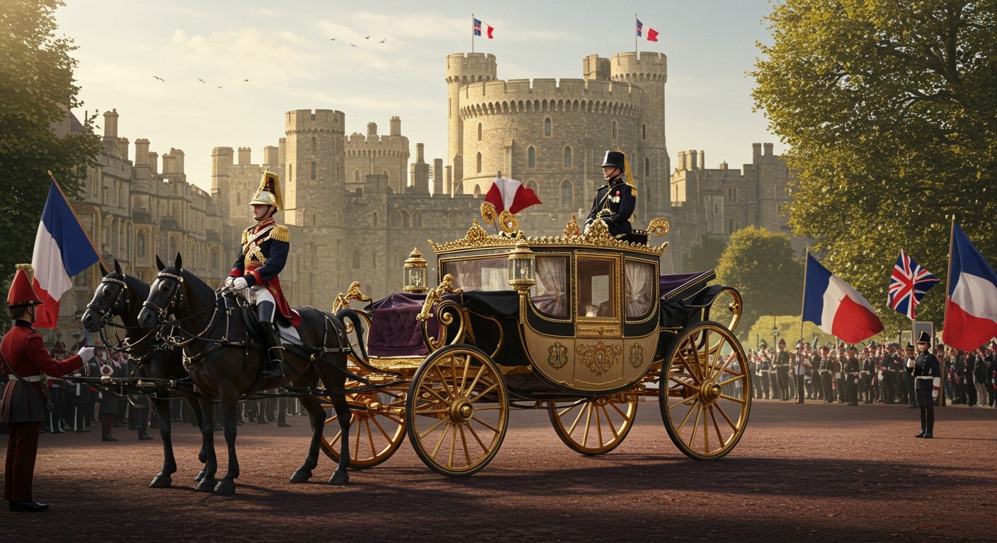Charles III accueille Macron à Windsor avant Trump. Découvrez les enjeux diplomatiques et l’influence royale dans cet article captivant.