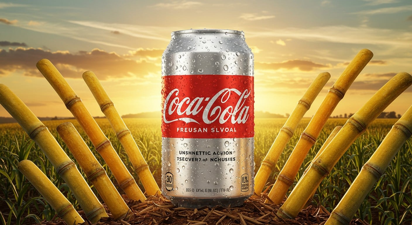 Coca-Cola lance une canette au sucre de canne américain. Pourquoi ce changement ? Découvrez l’impact sur le goût et la santé. Cliquez pour en savoir plus !