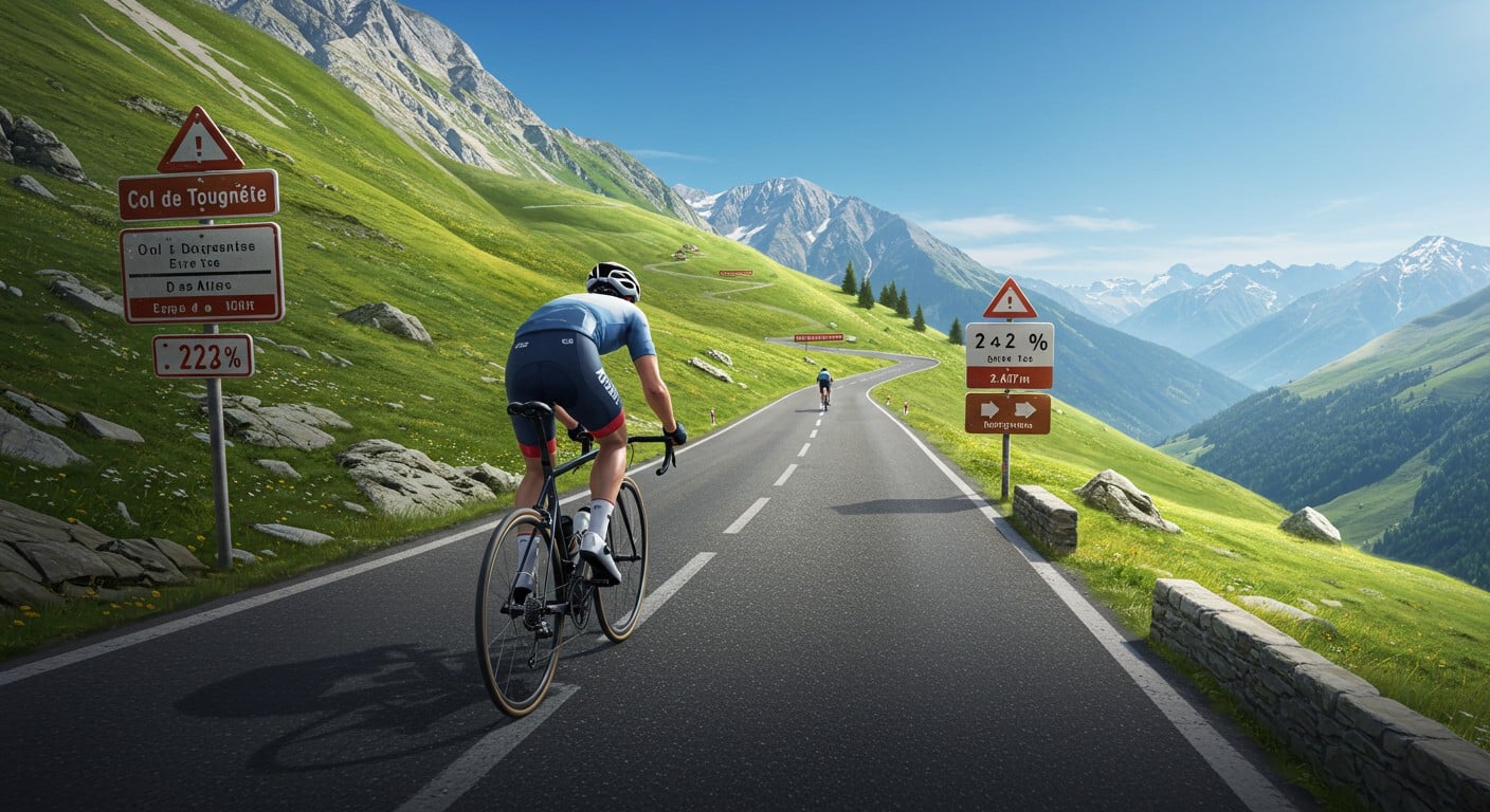 Gravir le col de Tougnète, pente à 22 % : un défi extrême pour les cyclistes. Découvrez ce raidard alpin et ses secrets !