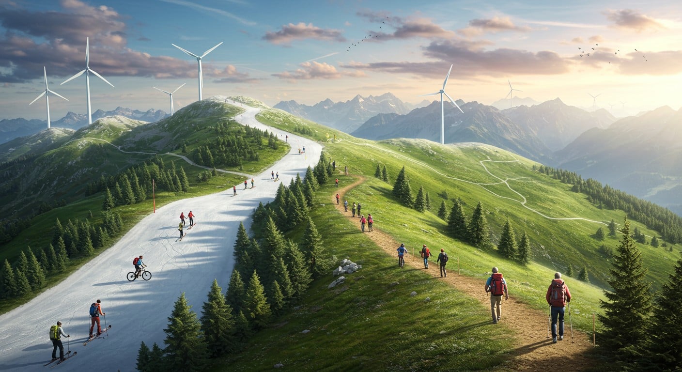 La montagne se réinvente face au réchauffement : nouvelles activités, tourisme durable et solutions innovantes pour préserver l'économie et l'environnement.