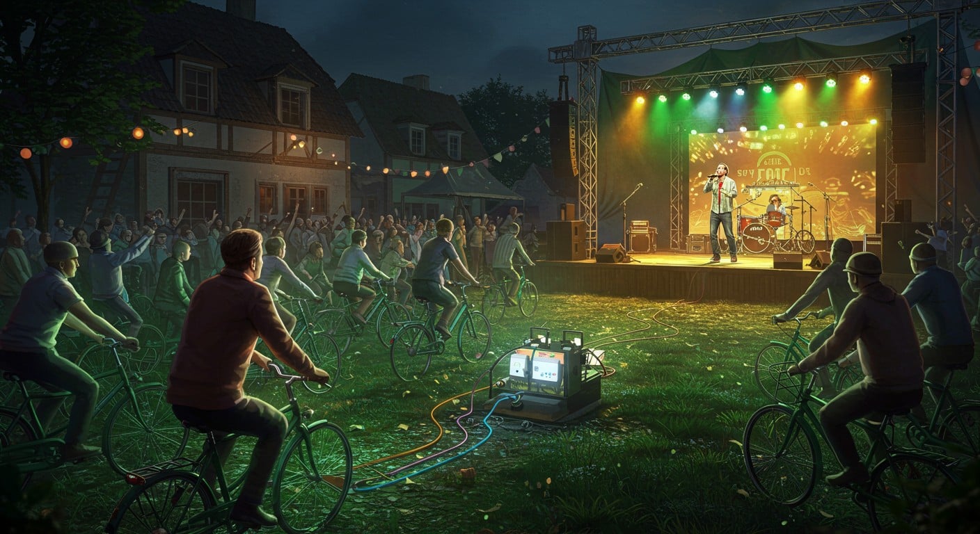 Un concert où le public pédale pour alimenter la scène ? Découvrez ce concept écolo et festif qui révolutionne les spectacles live !