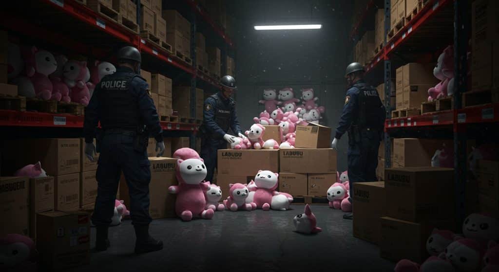 Contrefaçon de Peluches Labubu : Un Réseau Démantelé