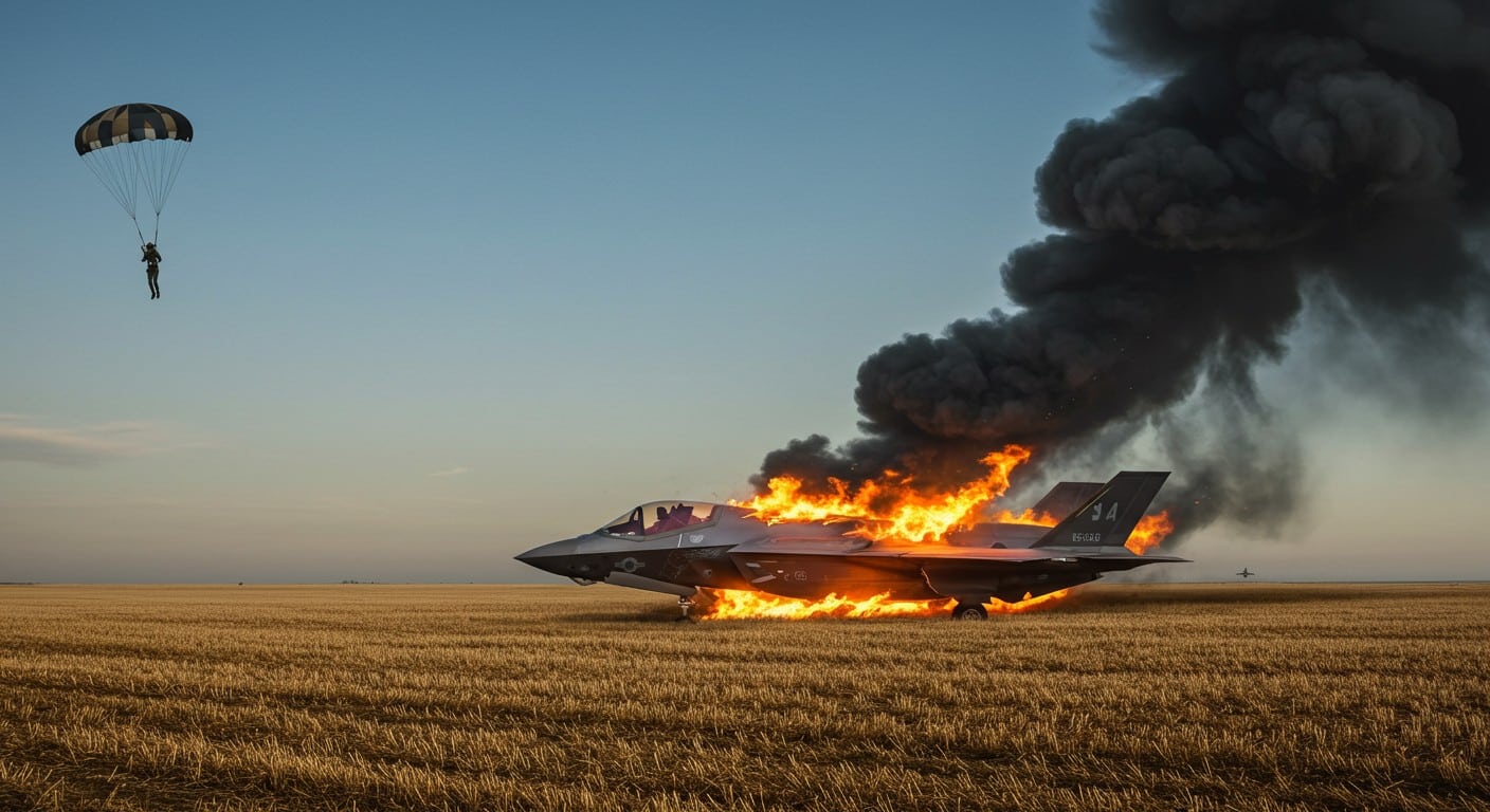 Crash d’un F-35C en Californie : que s’est-il passé ? Enquête ouverte, pilote sauf. Découvrez les détails de cet accident mystérieux d’un jet ultra-moderne.