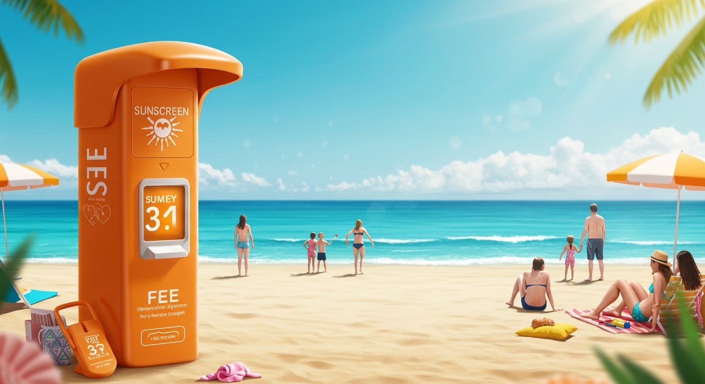 Crème solaire gratuite sur les plages : découvrez comment cette initiative protège contre les UV et sensibilise aux cancers de la peau.