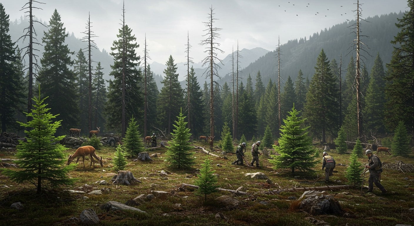 La forêt pyrénéenne est menacée par le climat et les cervidés. Découvrez les solutions envisagées pour sauver cet écosystème unique.