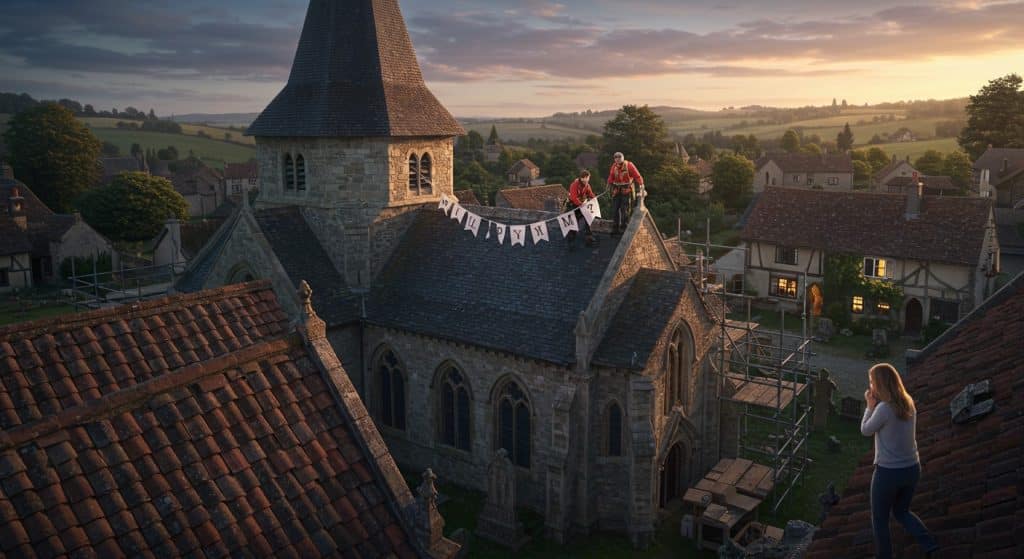 Demande en Mariage Insolite sur un Toit d’Église