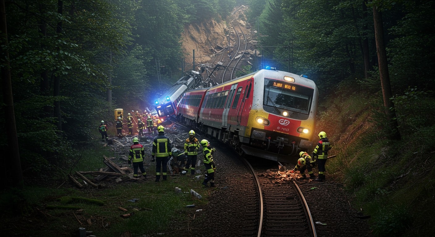 Un train déraille en Allemagne, causant des morts et des blessés. Glissement de terrain, infrastructures : découvrez les causes et impacts de ce drame.