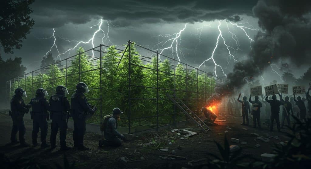 Descente Policière en Californie : Drame dans les Fermes de Cannabis