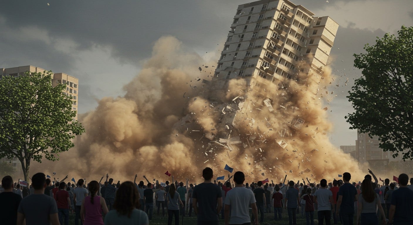 La tour Kennedy à Loos s’effondre dans un foudroyage impressionnant. Découvrez cet événement marquant pour la rénovation urbaine et ses impacts.