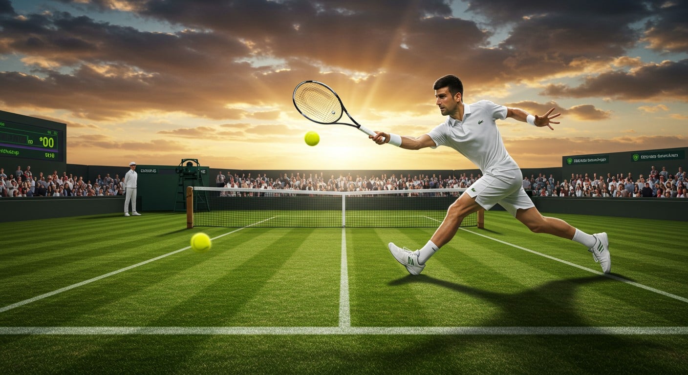 Djokovic affronte Sinner en demi-finale de Wimbledon 2025. Un choc titanesque entre expérience et jeunesse. Qui l’emportera ? Découvrez l’analyse !
