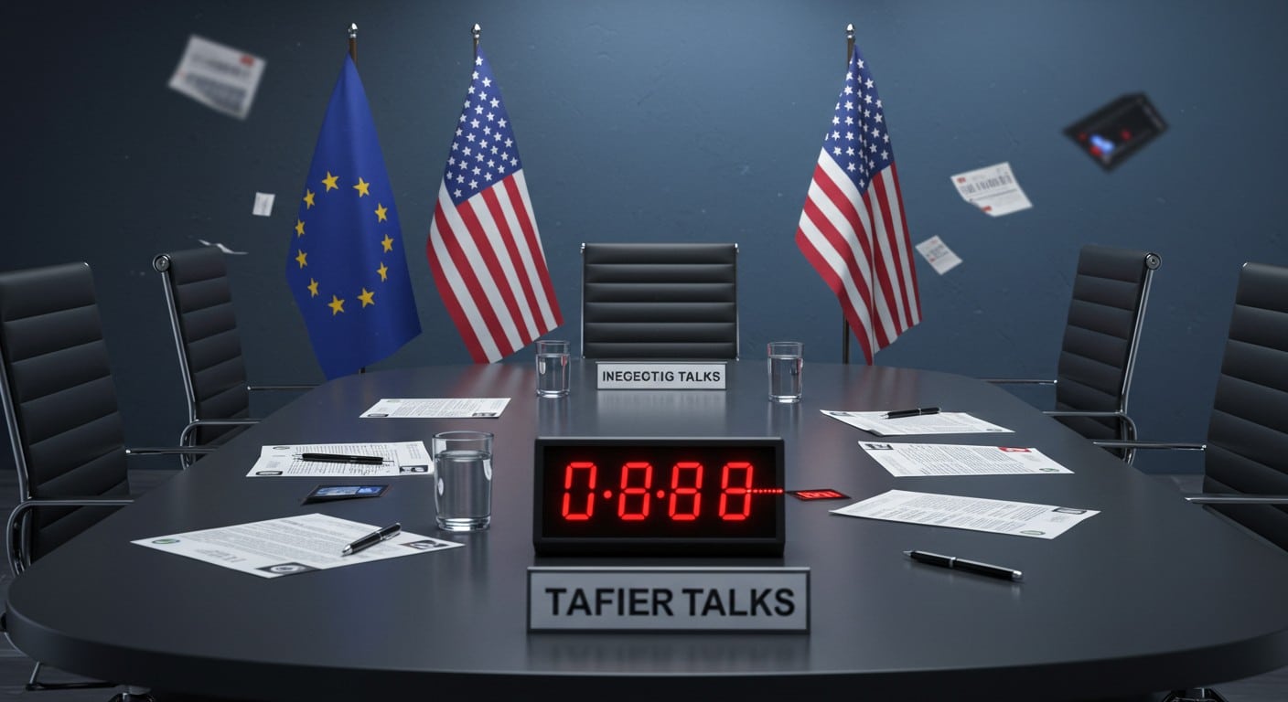 Rencontre clé entre l’UE et les USA sur les droits de douane. Quels enjeux pour le commerce transatlantique avant la date limite ?