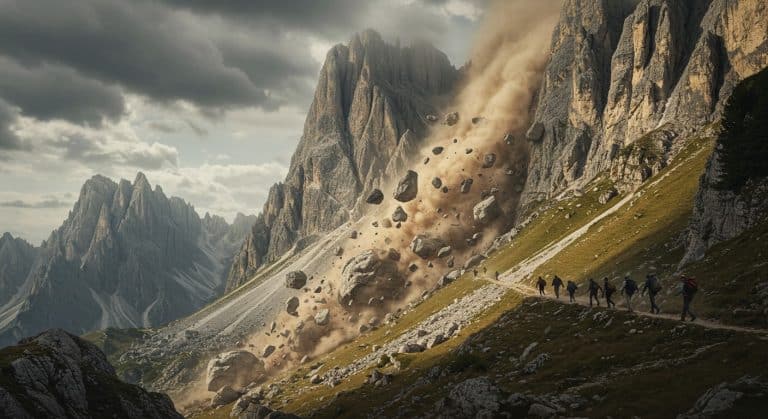 Éboulements dans les Dolomites : Randonneurs Évacués